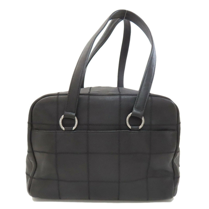 香奈兒 Chocobar 手提包，粒面小牛皮材質，銀色五金配件，女士款-1