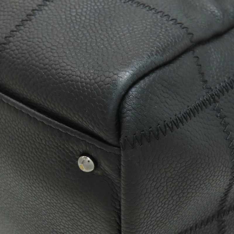 香奈兒 Chocobar 手提包，粒面小牛皮材質，銀色五金配件，女士款-19