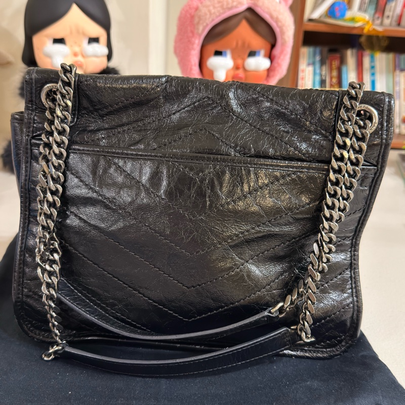 🚚趕過年前出貨🍙 Ysl Niki 中號 油蠟皮經典黑🍙 二手有使用感 誇張議價-6