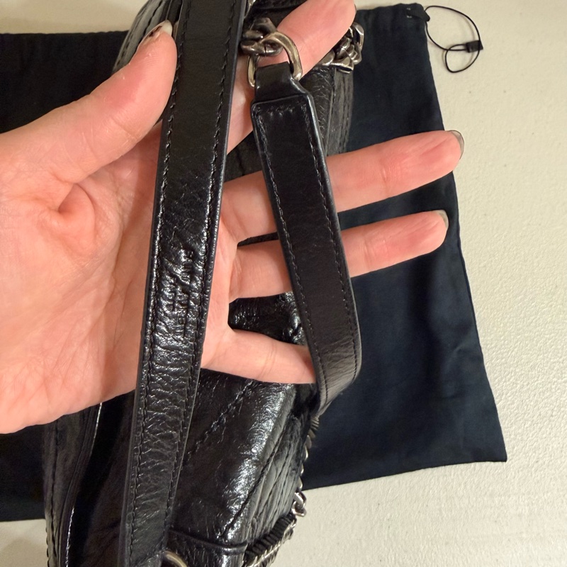 🚚趕過年前出貨🍙 Ysl Niki 中號 油蠟皮經典黑🍙 二手有使用感 誇張議價-18