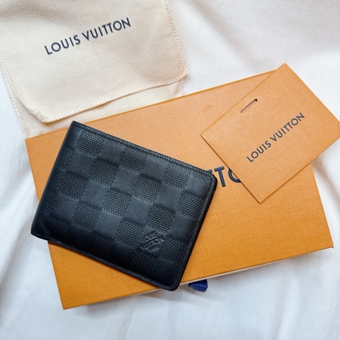 二手正品Louis Vuitton棋盤格二折皮夾N63123