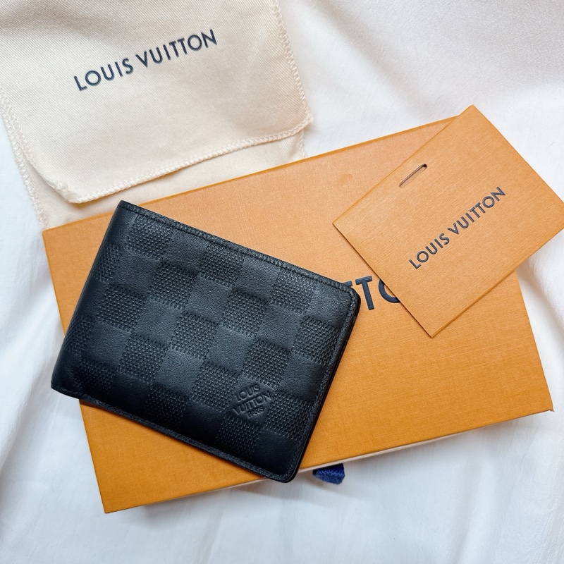 二手正品Louis Vuitton棋盤格二折皮夾N63123-0