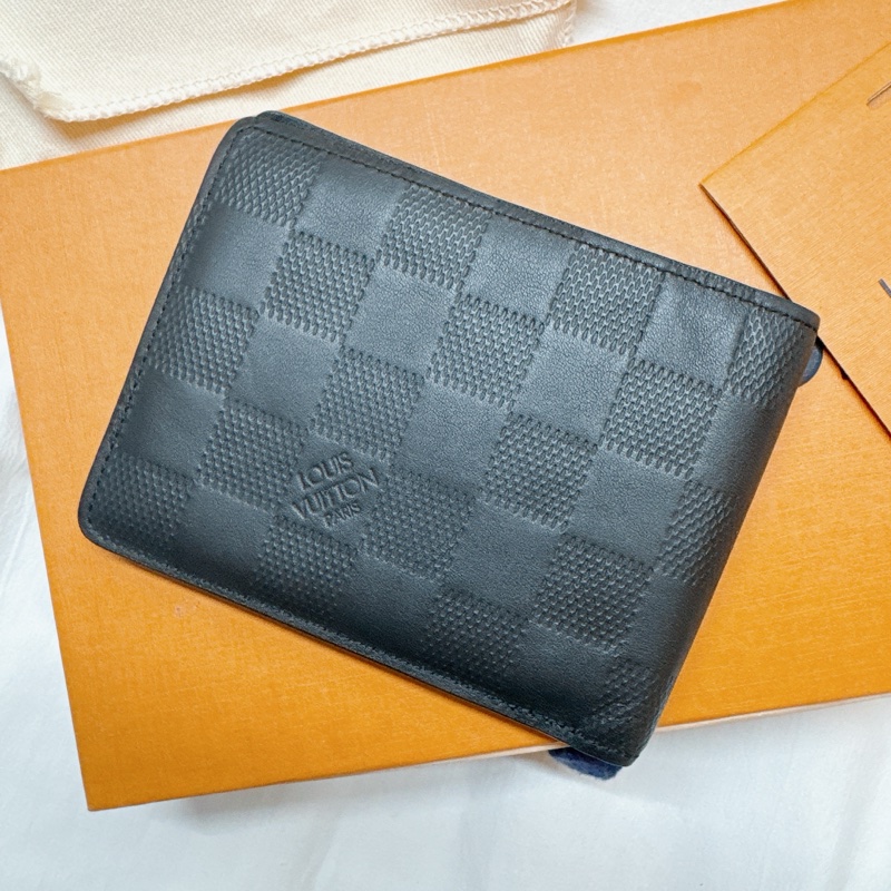 二手正品Louis Vuitton棋盤格二折皮夾N63123-6