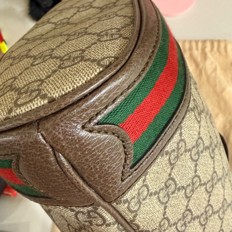 🚚趕過年前出貨🍙 GUCCI Ophidia帆布老花紅綠織帶水桶包🍙二手閒置品 誇張議價不回應-11