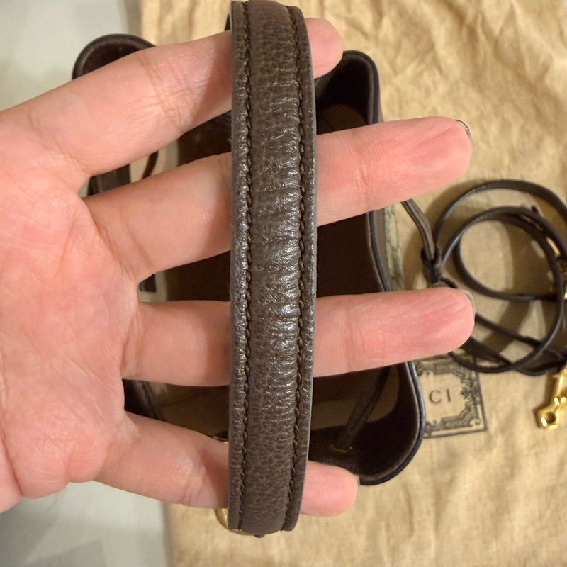 🚚趕過年前出貨🍙 GUCCI Ophidia帆布老花紅綠織帶水桶包🍙二手閒置品 誇張議價不回應-19