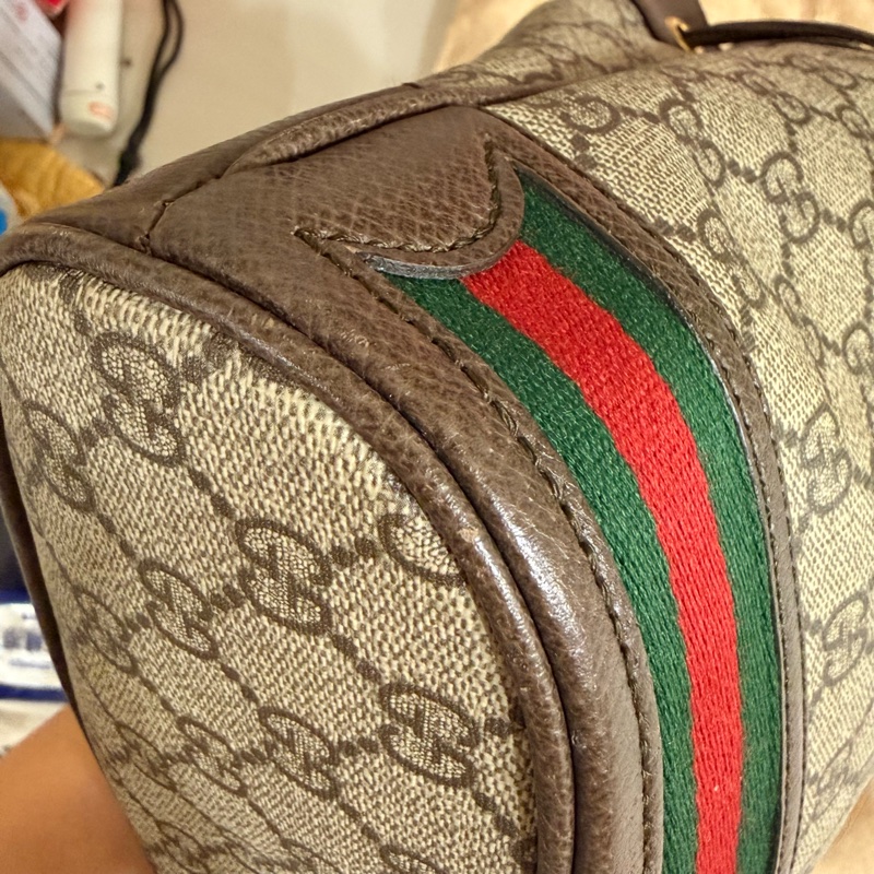 🚚趕過年前出貨🍙 GUCCI Ophidia帆布老花紅綠織帶水桶包🍙二手閒置品 誇張議價不回應-28