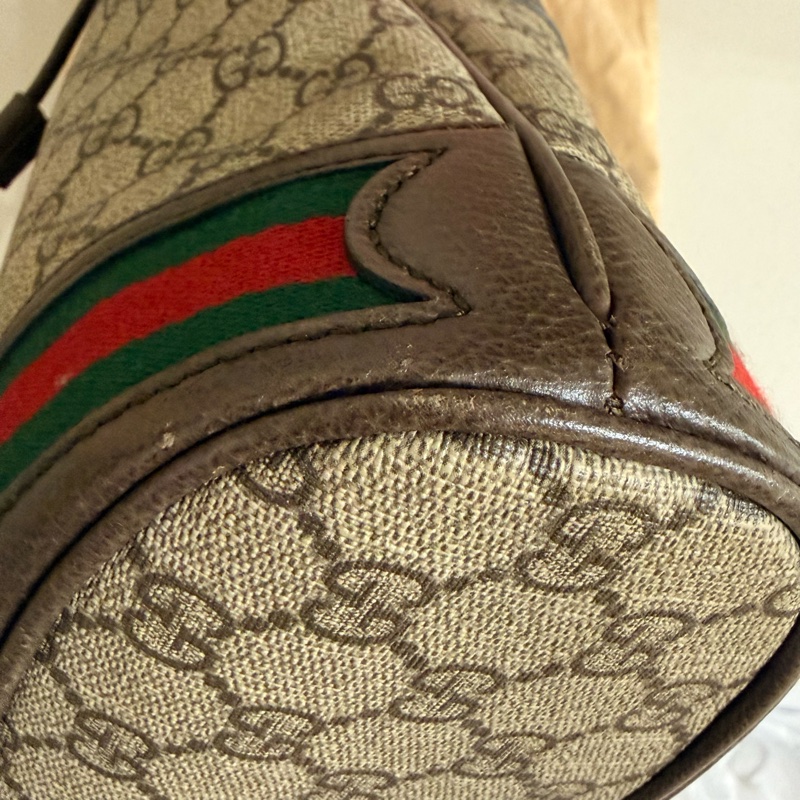 🚚趕過年前出貨🍙 GUCCI Ophidia帆布老花紅綠織帶水桶包🍙二手閒置品 誇張議價不回應-29