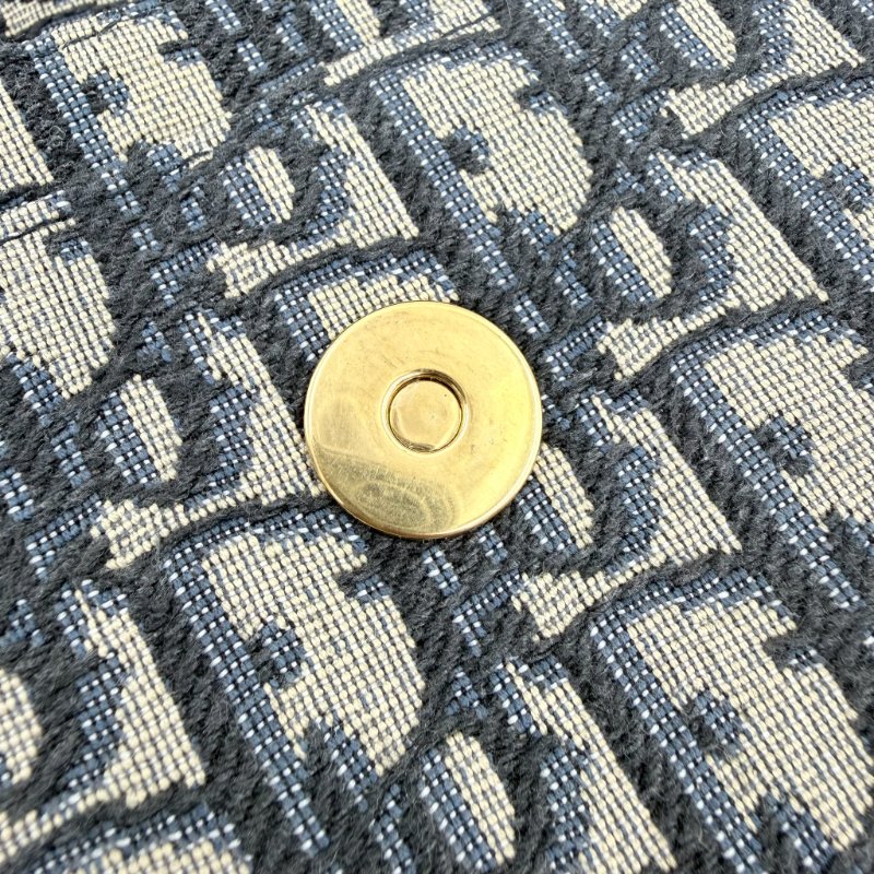 DIOR - 藍色緹花Saddle Oblique woc-13