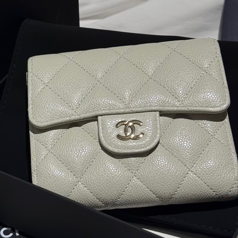 Chanel魚子醬三折短夾💗-3