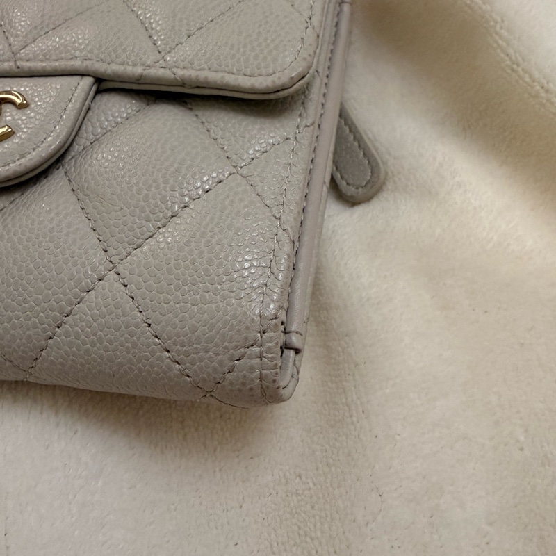 Chanel魚子醬三折短夾💗-7