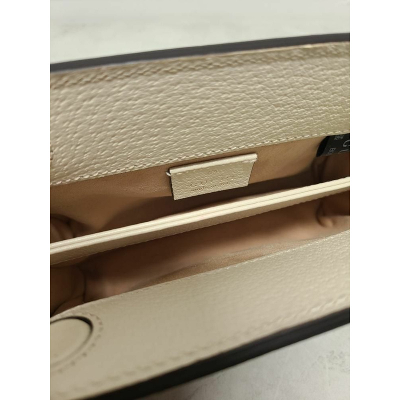 【包稅】GUCCI 白色 Ophidia GG 迷你鏈條單肩包-3