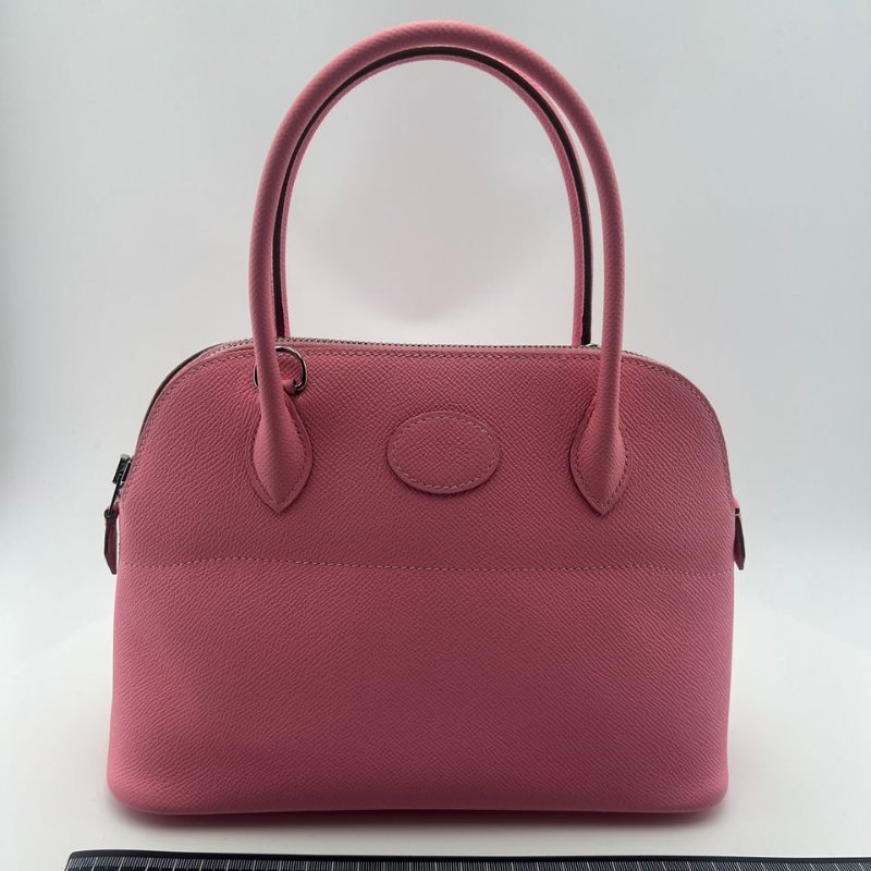 愛馬仕 Bolide 牛皮保齡球手提包-0