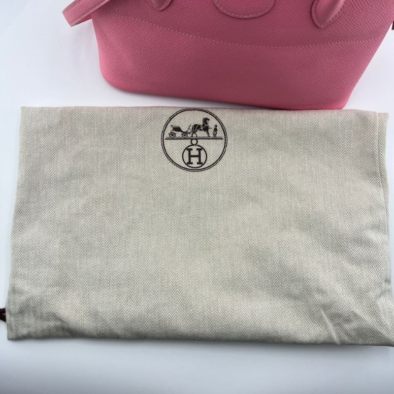 愛馬仕 Bolide 牛皮保齡球手提包-4