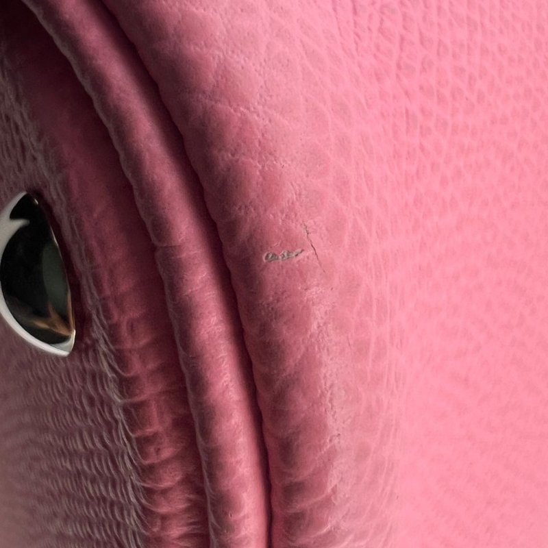 愛馬仕 Bolide 牛皮保齡球手提包-10