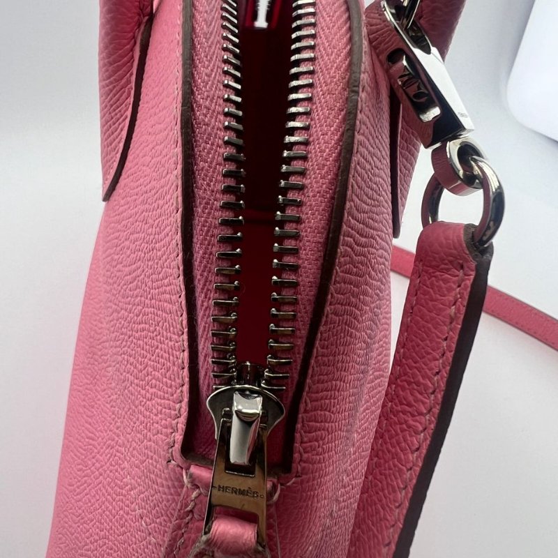 愛馬仕 Bolide 牛皮保齡球手提包-15