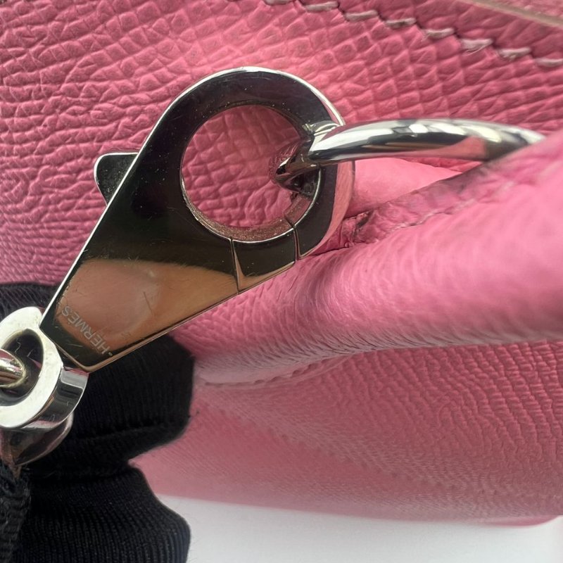 愛馬仕 Bolide 牛皮保齡球手提包-23