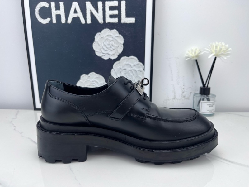 99新Hermes愛馬仕 黑色kelly扣樂福鞋 37碼 無附件-4