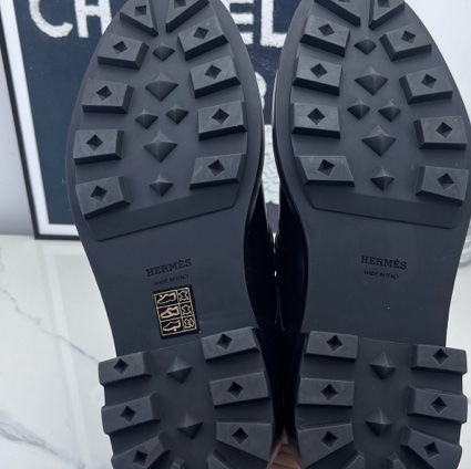 99新Hermes愛馬仕 黑色kelly扣樂福鞋 37碼 無附件-9