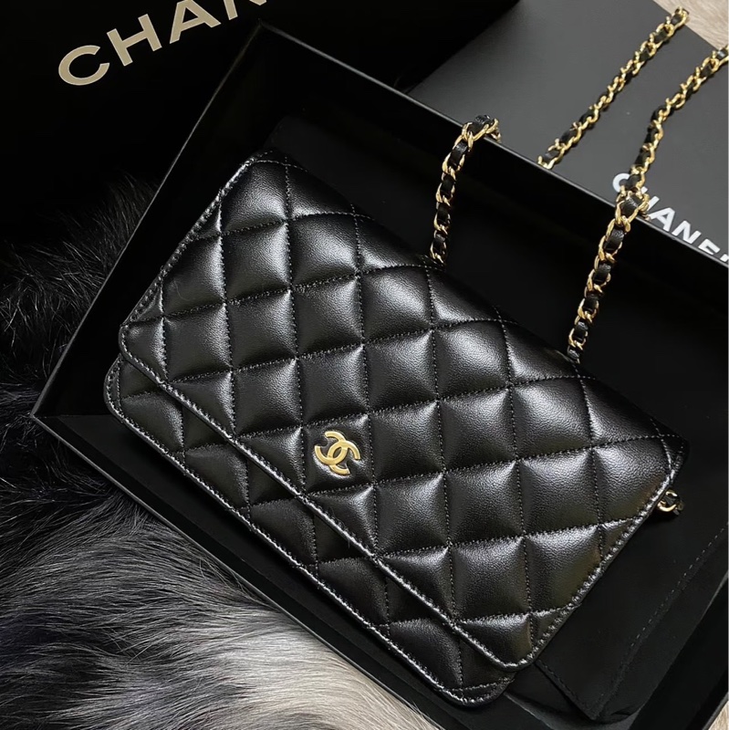 大全配❤️新款拉鏈🌟 香奈兒 #經典 #woc #黑金 #發財包-0