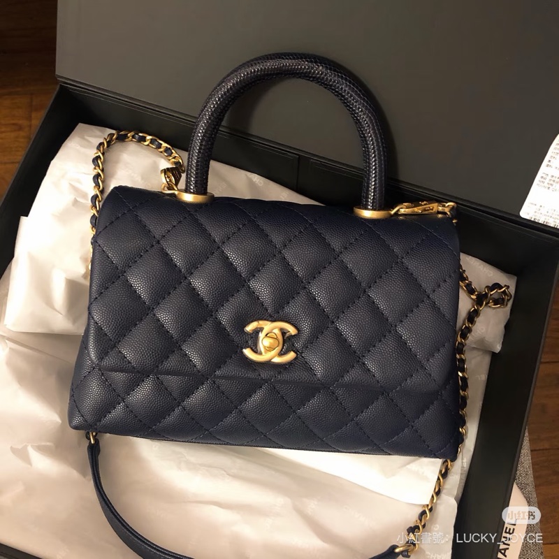 大全配🈶購證❤️香奈兒 #荔枝皮 #黑金 #coco #handle 小號-2