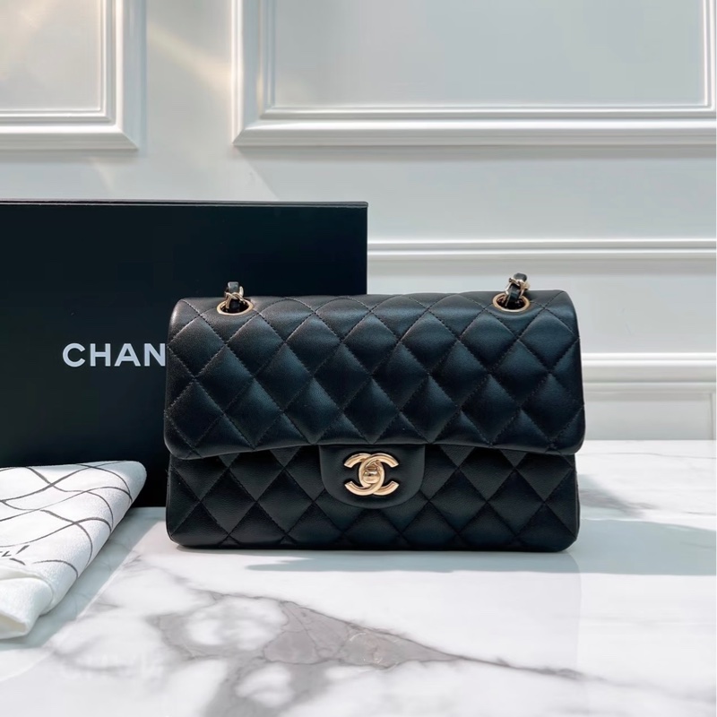 「JL精品代購」98新 Chanel 香奈兒 cf23 黑金-0