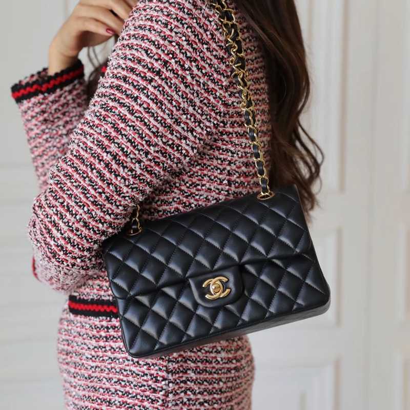 「JL精品代購」98新 Chanel 香奈兒 cf23 黑金-1