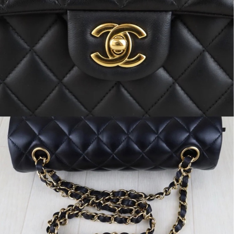 「JL精品代購」98新 Chanel 香奈兒 cf23 黑金-7