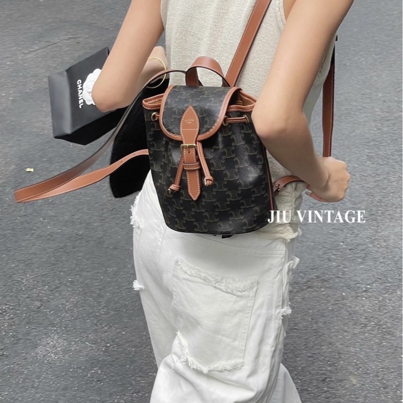 Céline 老花 mini 小書包/後背包 全新品-7