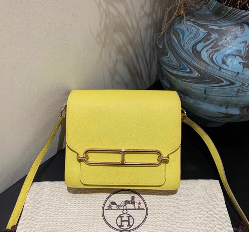 【99新 ✨ 全網最低價！】愛馬仕 豬鼻子19檸檬黃金扣 C刻-0