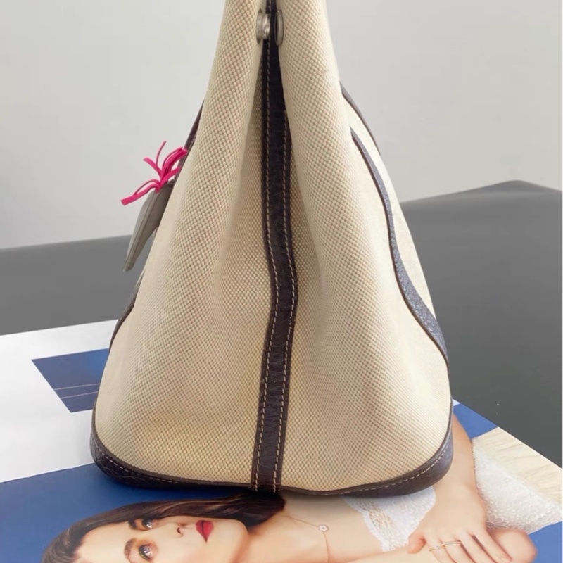 HERMES花園36帆布拼皮-13