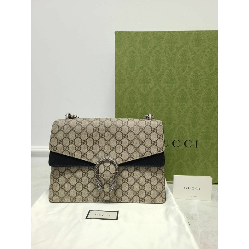 【包稅】GUCCI GG Supreme帆布Dionysus鏈條單肩包（中）-6