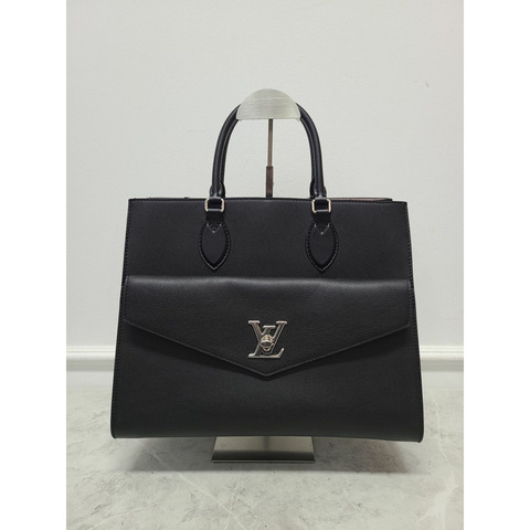 【包稅】LOUIS VUITTON 黑色LV銀色Lockme托特包