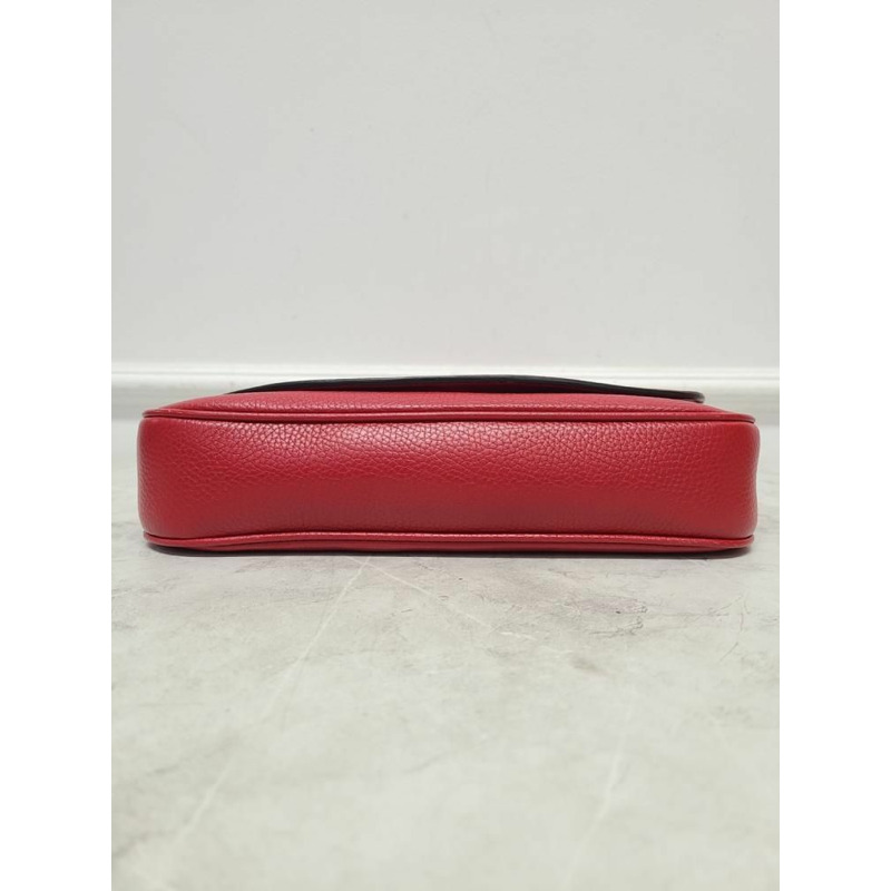 【包稅】GUCCI 紅色 Soho 流蘇皮革鏈條斜背包-6