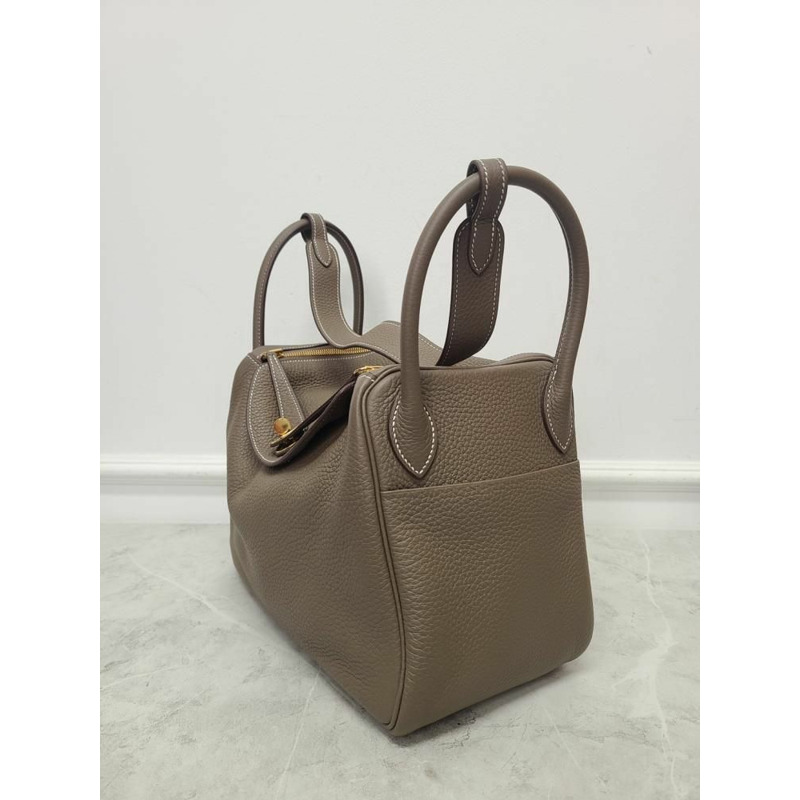 【包稅】HERMES 灰褐色金 Lindy 30 單肩包 U 印章-1