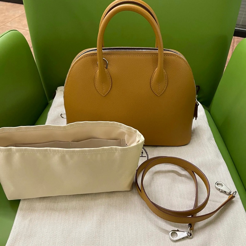 98新Hermes bolide25愛馬仕保齡包25 z刻芝麻色-1