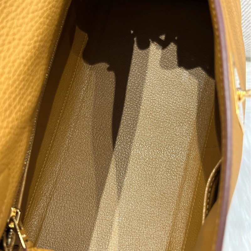hermes 愛馬仕 Kelly28 芝麻色 金扣 togo Y 閒置-7