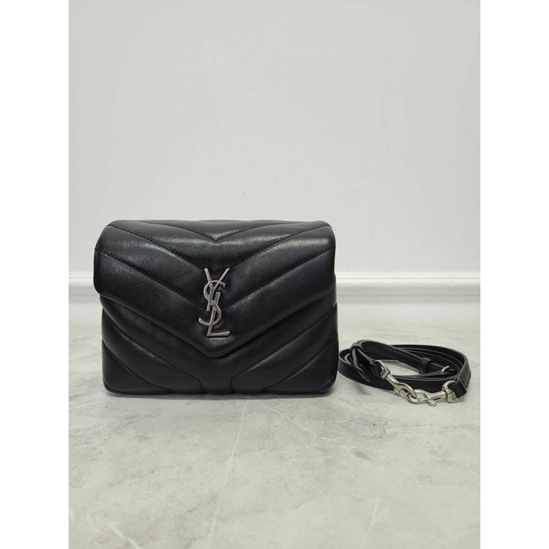 【包稅】SAINT LAURENT 黑色銀色 YSL Matelassé Loulou 玩具包-6