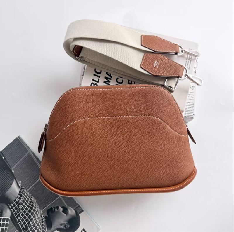 愛馬仕 Hermes 限量 bolide skate 31 滑板保齡球包  金棕銀扣 togo皮 B刻 未使用-3