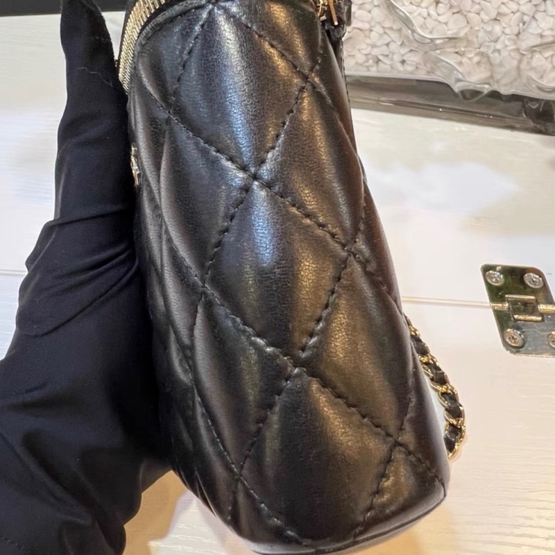 【97%新 ✨ 全網最低價！】Chanel 香奈兒 煙盒包 黑色羊皮 30開-6