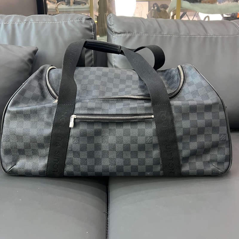 【90%新✨容量之王】LV neoeole55 黑棋盤格 手提行李袋 拉桿箱-0