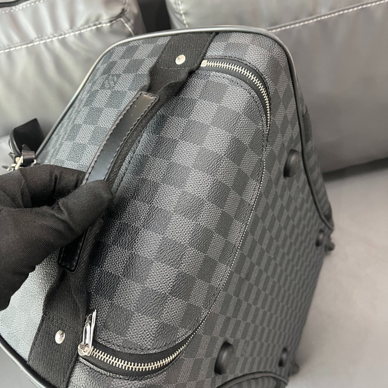 【90%新✨容量之王】LV neoeole55 黑棋盤格 手提行李袋 拉桿箱-4