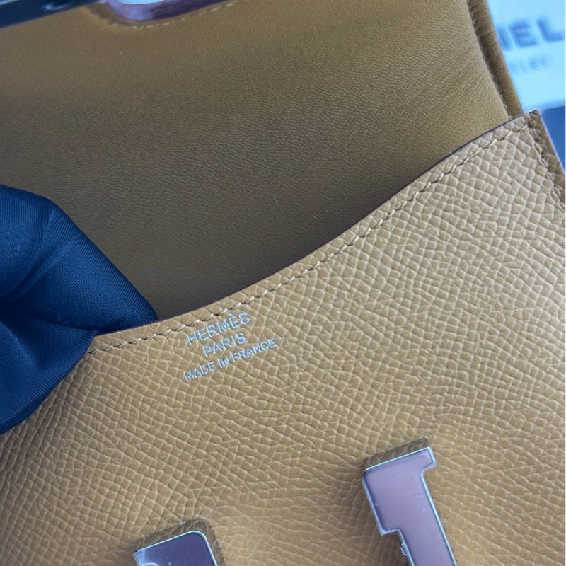 【99%新✨全網最低價】HERMES愛馬仕 Constance Slim康康銀扣Epsom小牛皮手拿包-7