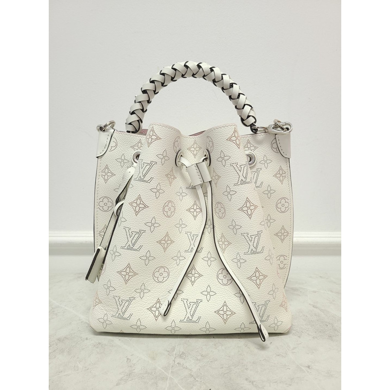 【包稅】LOUIS VUITTON 白色 Monogram Mahina Muria 單肩包-0