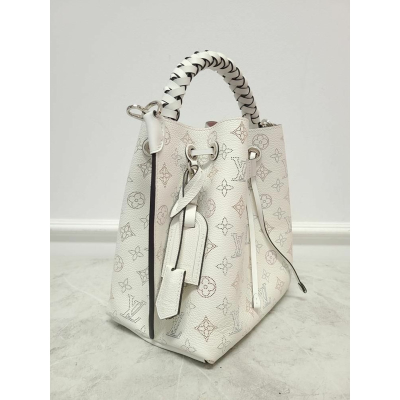 【包稅】LOUIS VUITTON 白色 Monogram Mahina Muria 單肩包-2