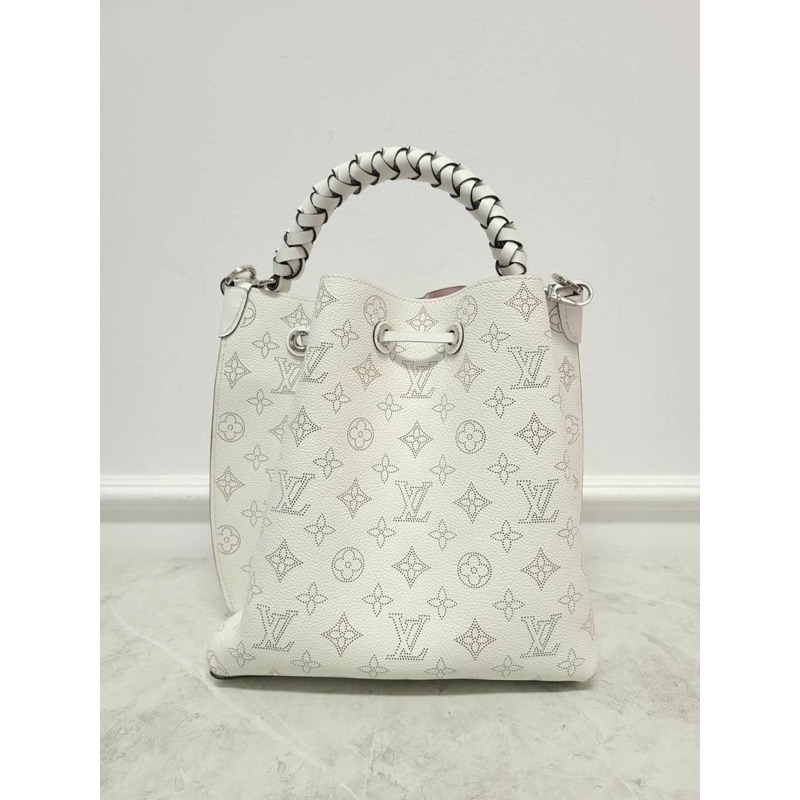 【包稅】LOUIS VUITTON 白色 Monogram Mahina Muria 單肩包-4