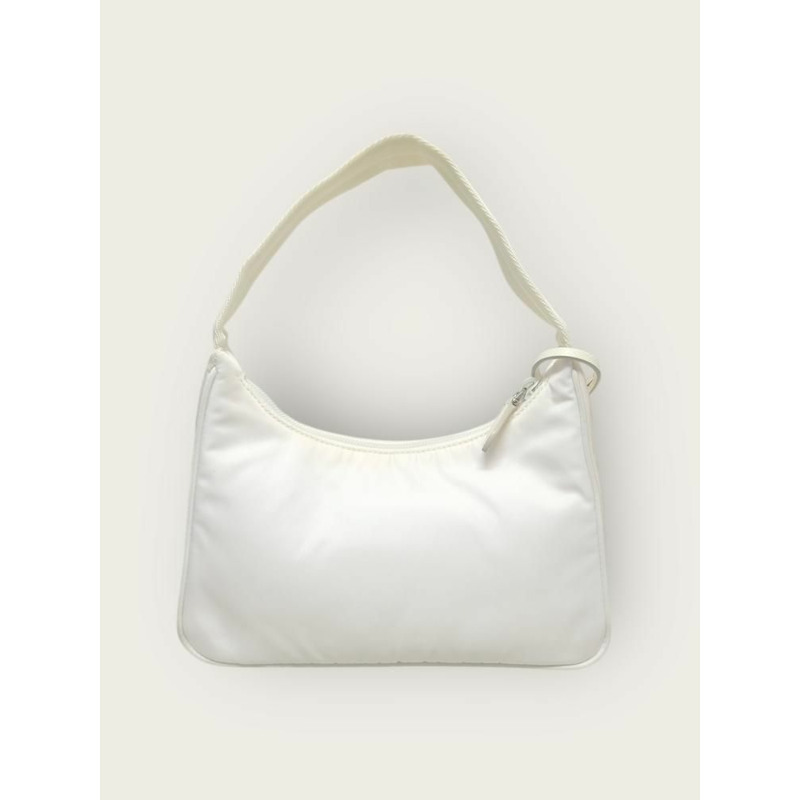 【包稅】PRADA 白色復刻版 2000 尼龍迷你肩背包-4