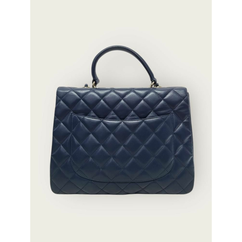 【包稅】CHANEL 海軍藍香檳金羊皮 Trendy CC 大號手提包 19 系列-5