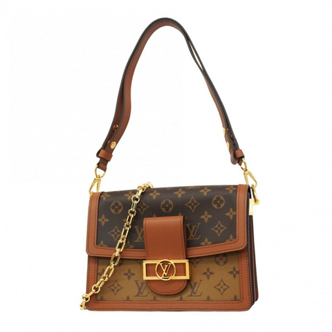 路易威登 Monogram Reverse Dauphine MM 女士單肩包 M44391 棕色