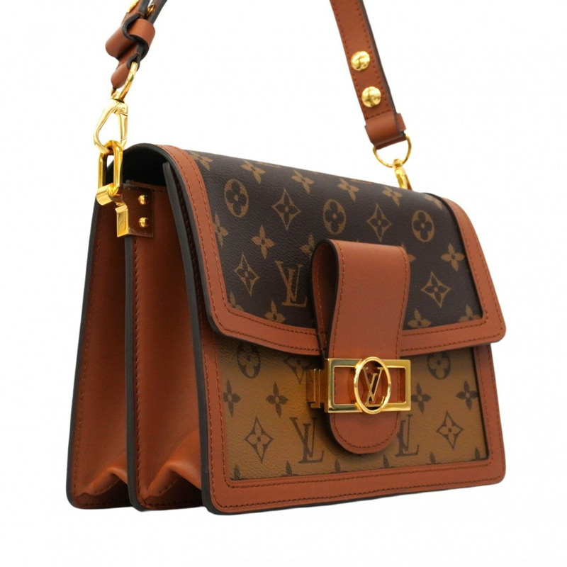 路易威登 Monogram Reverse Dauphine MM 女士單肩包 M44391 棕色-1