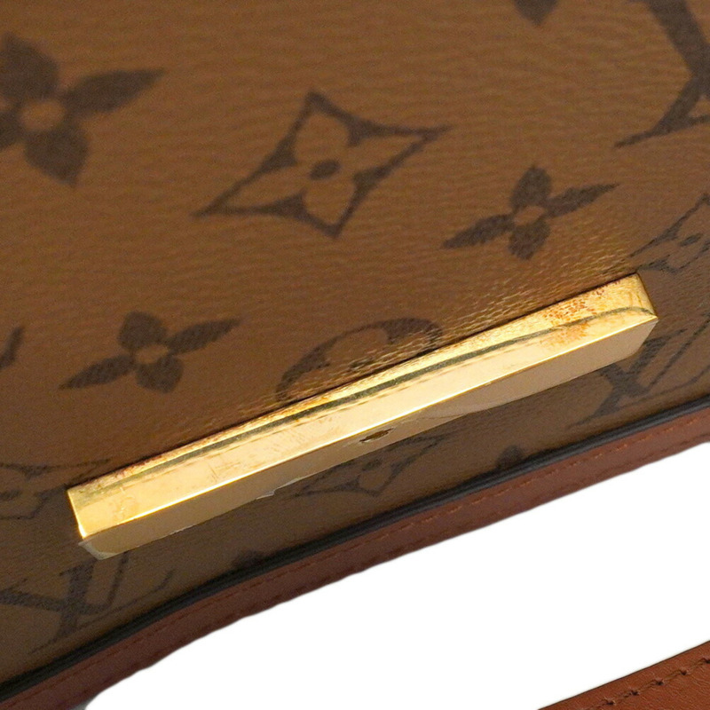 路易威登 Monogram Reverse Dauphine MM 女士單肩包 M44391 棕色-7